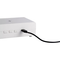 Budík Berlín LCD s nabíjačkou Karlsson KA6156WH, biela